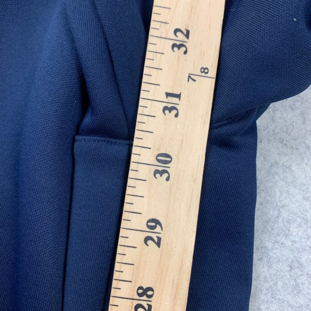 Adidas Track Pants Mens Large Navy Blue Climawarm Straight Leg Fleece Lined
